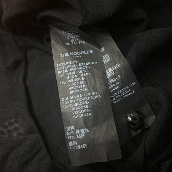 The Kooples Flowing Short Black Polka Dot Print Skirt (Size 1 FR = Size 4 USA) - Picture 5 of 8